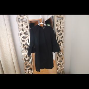 Lauren James black scalloped dress with pockets